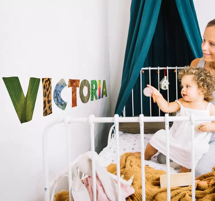 Dopisy textury džungle přizpůsobitelná nálepka - TenStickers