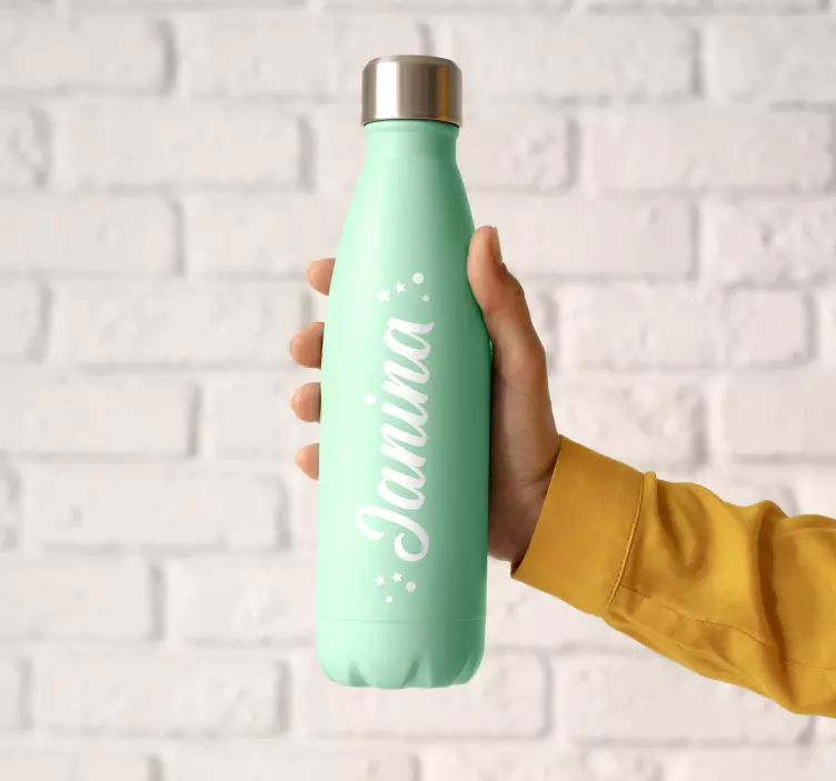 Osobní název nálepky na láhev s vodou - TenStickers