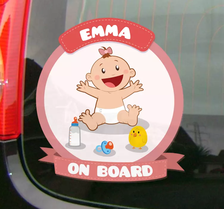 Baby na palubě nálepka vozidla dívka - TenStickers