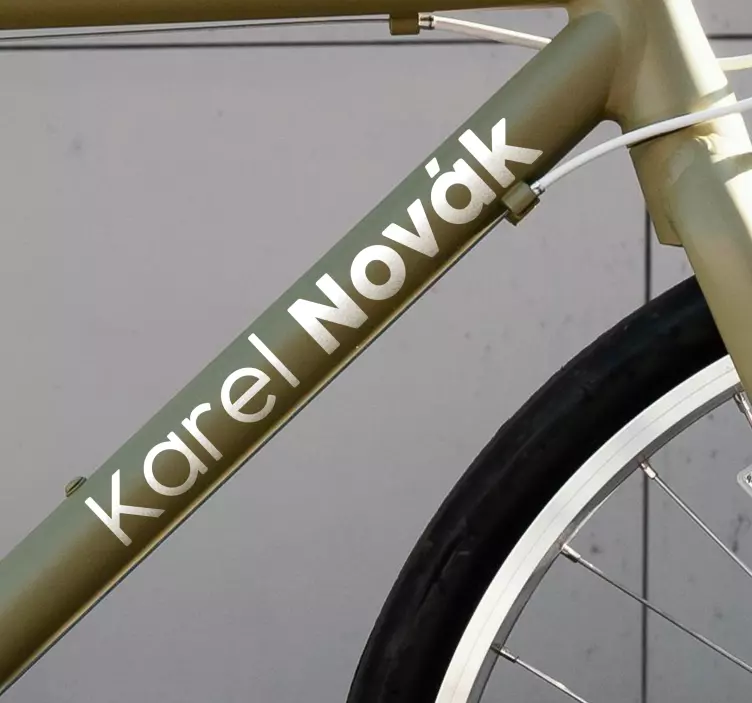 Přizpůsobitelné jméno samolepka na kolo - TenStickers