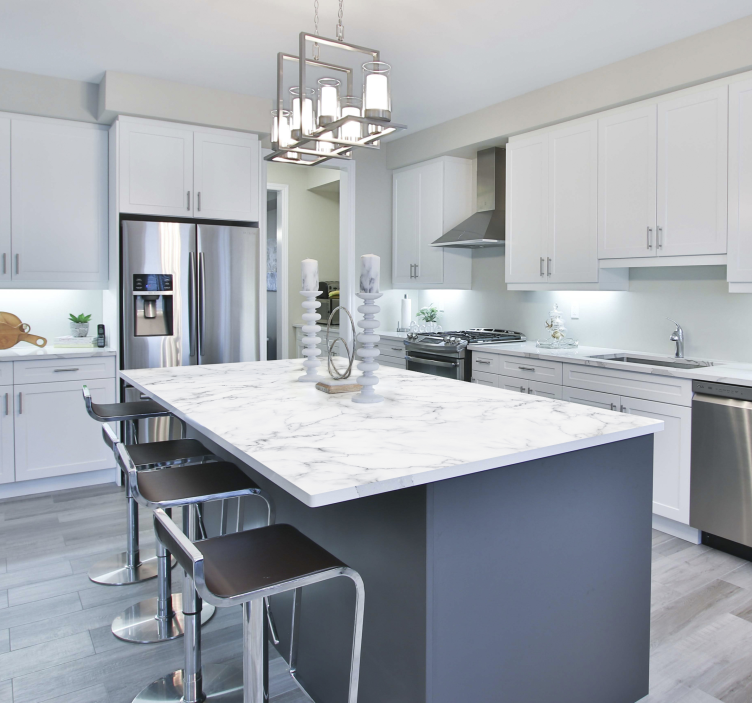 Bílý mramor Nábytek nálepka - TenStickers