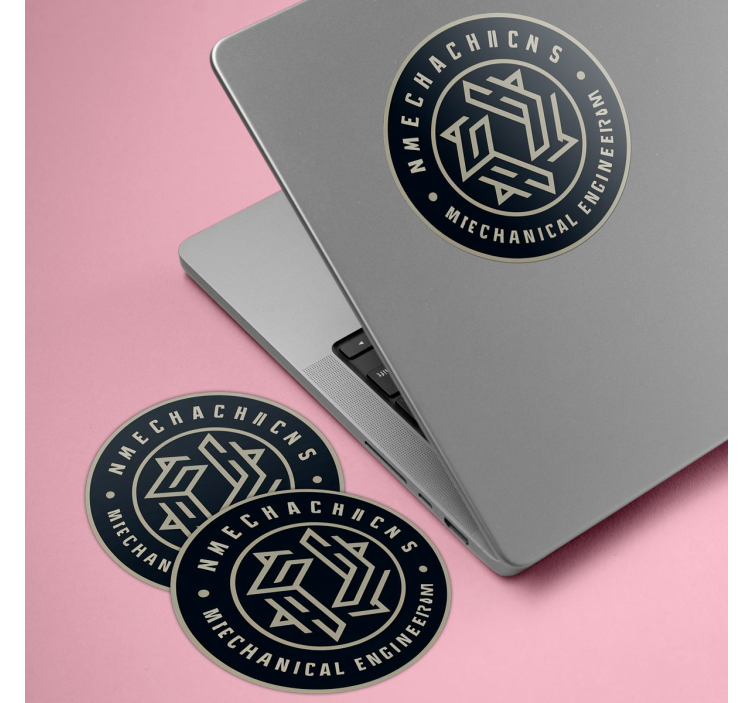 Personalizovaný kruh s logem samolepka do kanceláře - TenStickers