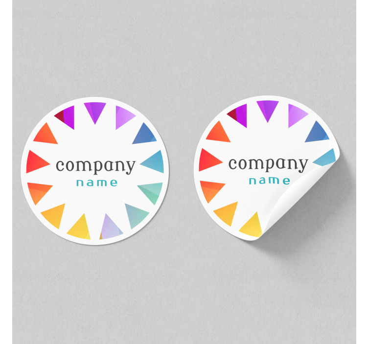 Personalizovaný kruh s logem samolepka do kanceláře - TenStickers