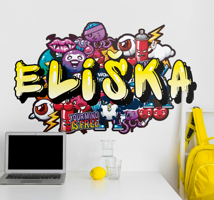 Graffiti colorfull název městské nálepka - TenStickers