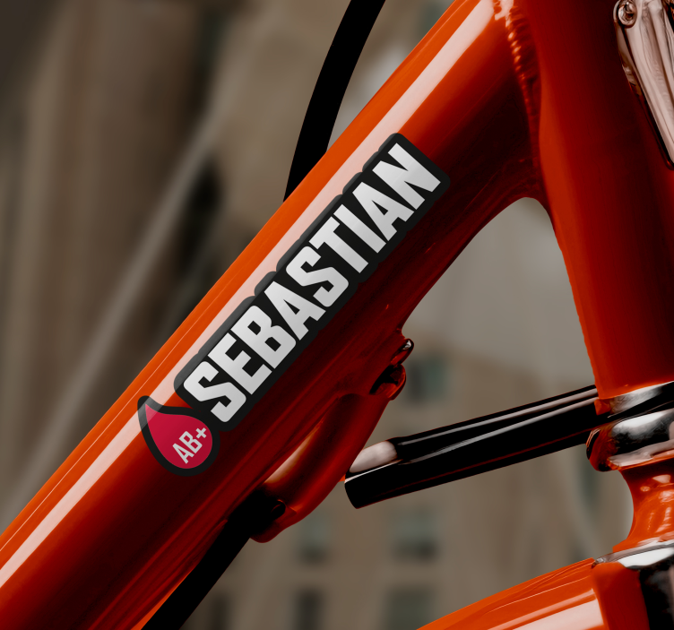 Vlajka s názvem krevní skupina samolepka na jízdní kola - TenStickers