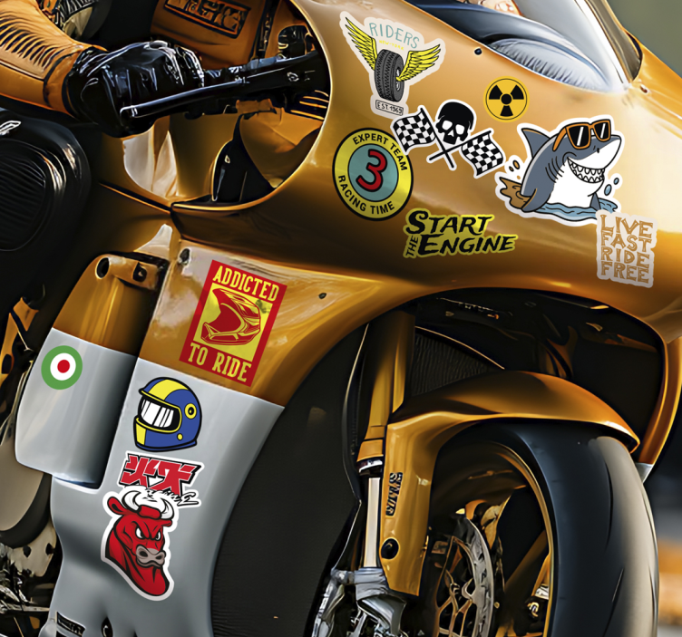 Designový balíček bomby samolepka na motorku - TenStickers