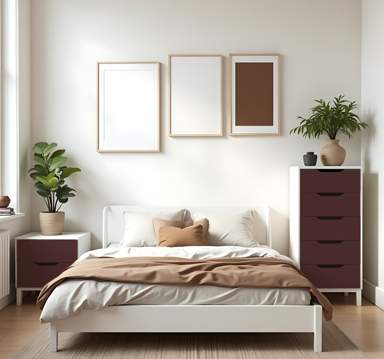 Matný granát jednobarevná nálepka na arch - TenStickers