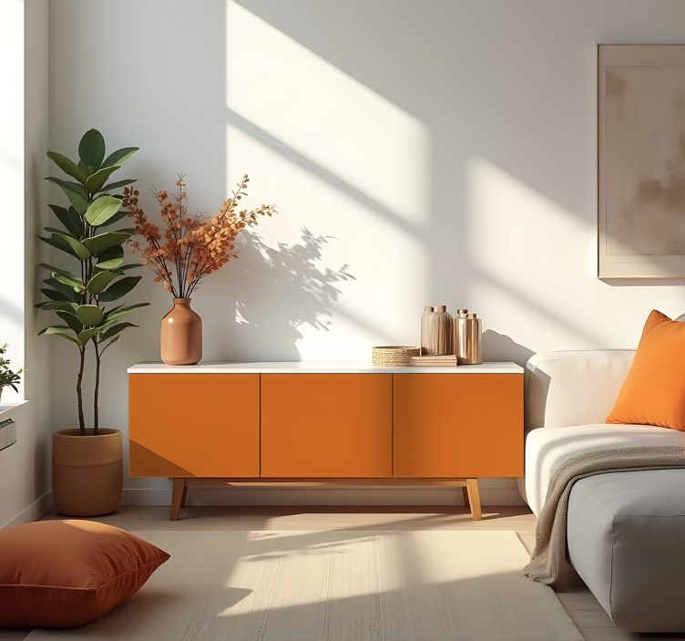 Matně oranžová jednobarevná nálepka na arch - TenStickers