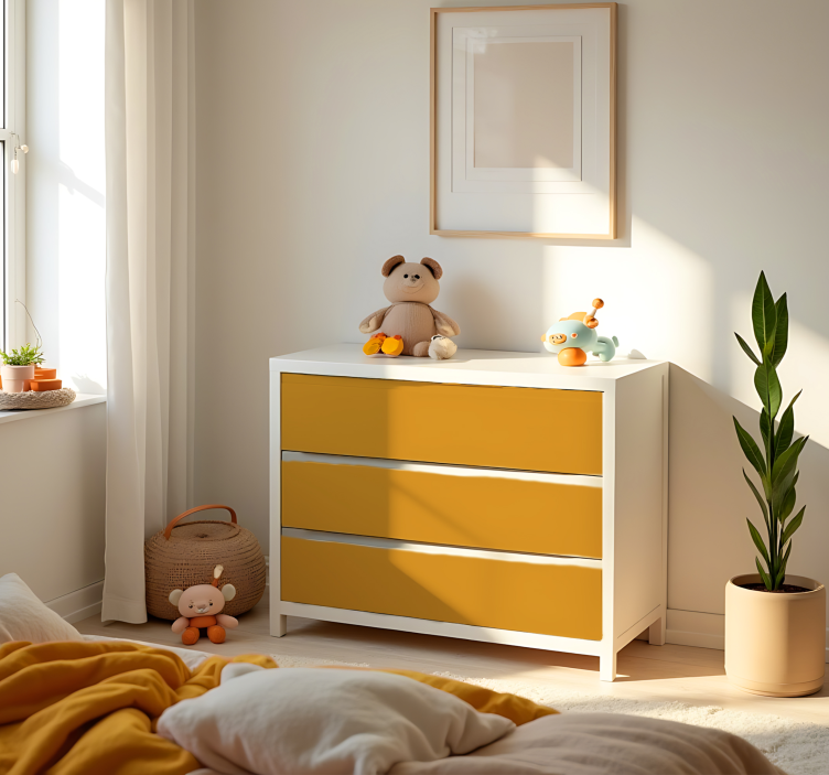 Matně žlutá jednobarevná nálepka na arch - TenStickers