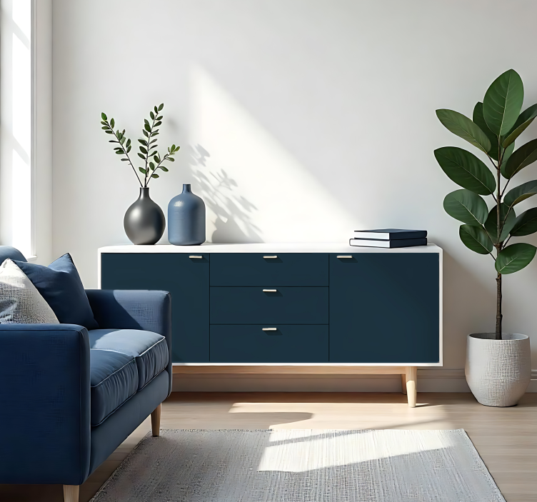 Matná tmavě modrá jednobarevná nálepka na arch - TenStickers