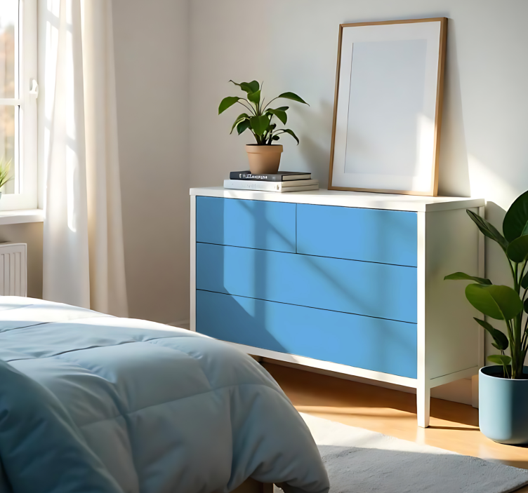 Matná světle modrá jednobarevná nálepka na arch - TenStickers