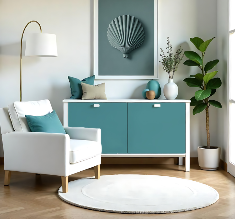 Matná tmavě tyrkysová jednobarevná nálepka na arch - TenStickers