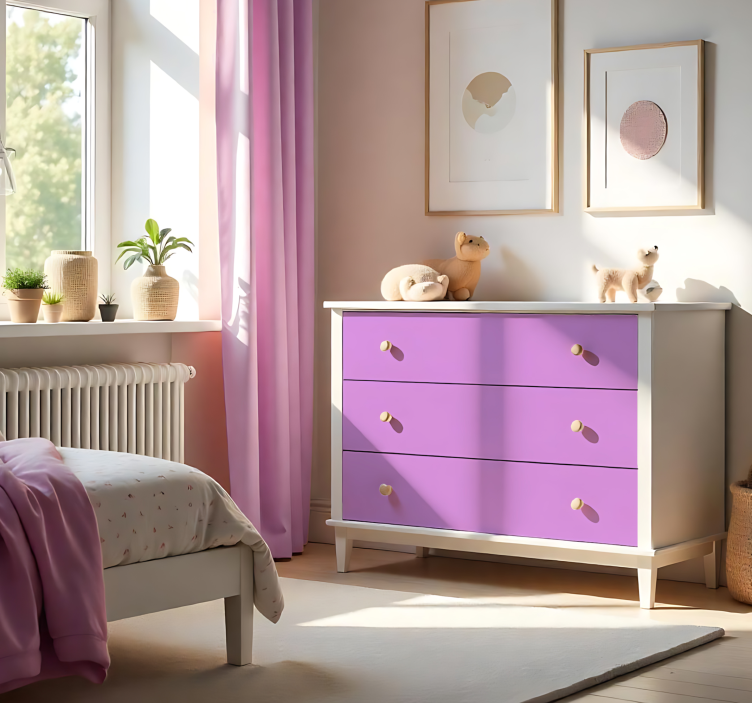 Matně růžová jednobarevná nálepka na arch - TenStickers