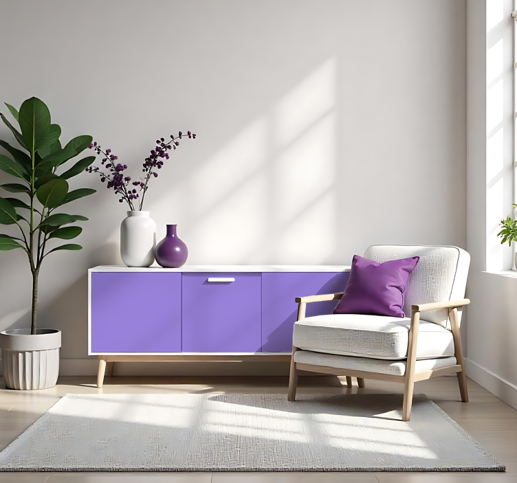 Matná šeříková jednobarevná nálepka na arch - TenStickers