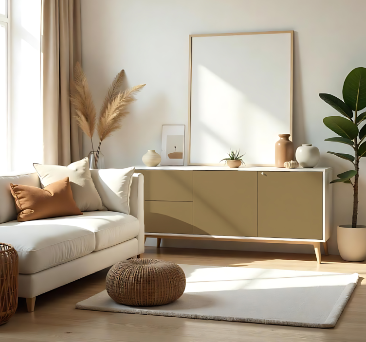 Matná béžově hnědá jednobarevná nálepka na arch - TenStickers