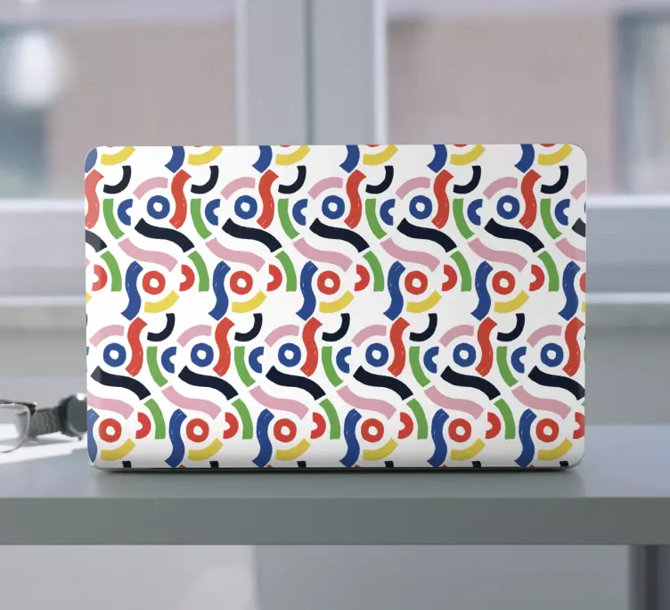 Abstraktní geometrická malba kůže notebooku - TenStickers