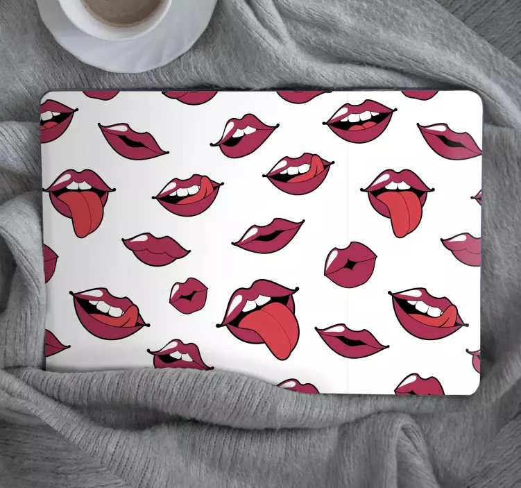 Abstraktní skiny notebooků rty a jazyk - TenStickers