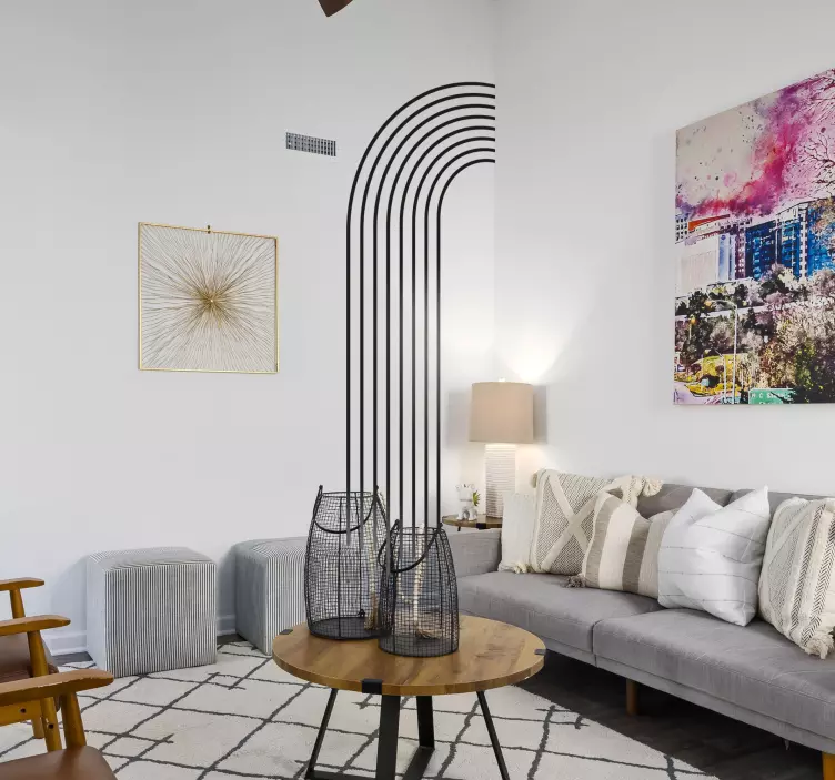 Abstraktní nálepka s polovičním obloukem - TenStickers