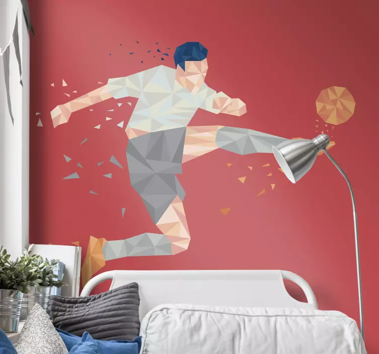 Abstraktní profesionální fotbalista fotbal obtisk - TenStickers