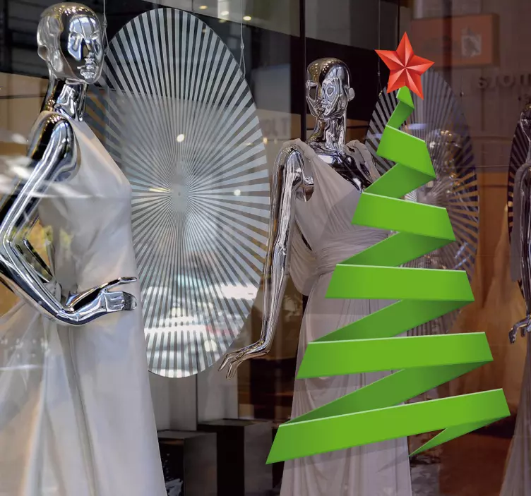 Abstraktní vánoční strom nálepka - TenStickers