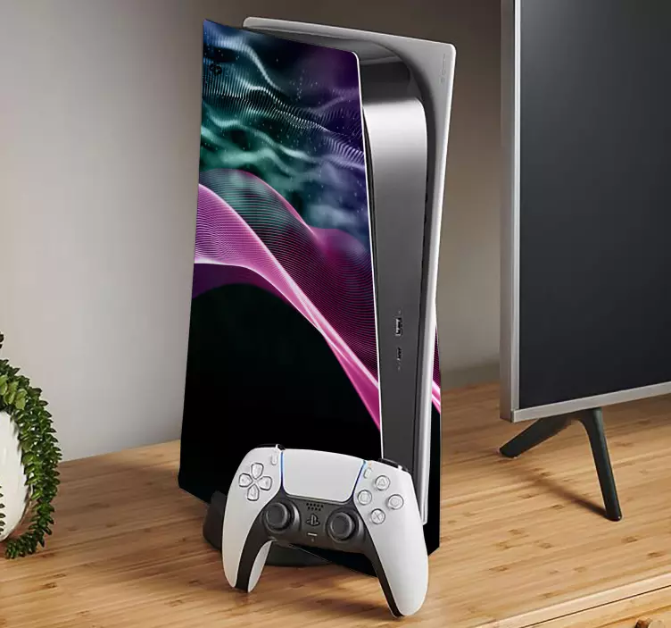 Samolepky abstraktní vlny ps5 - TenStickers