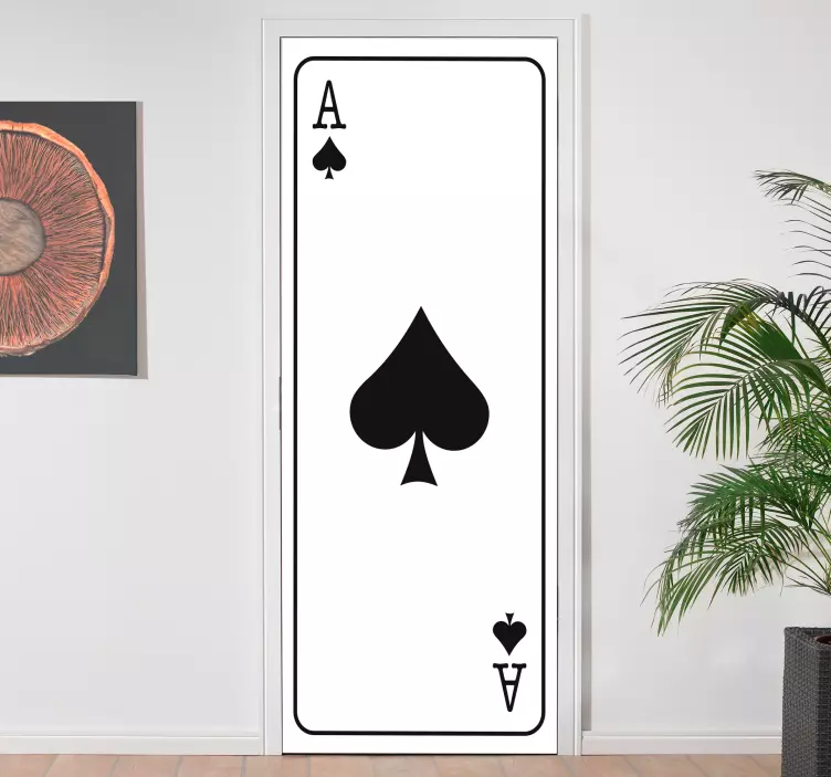 Ace karta dekorativní dveře nálepka - TenStickers