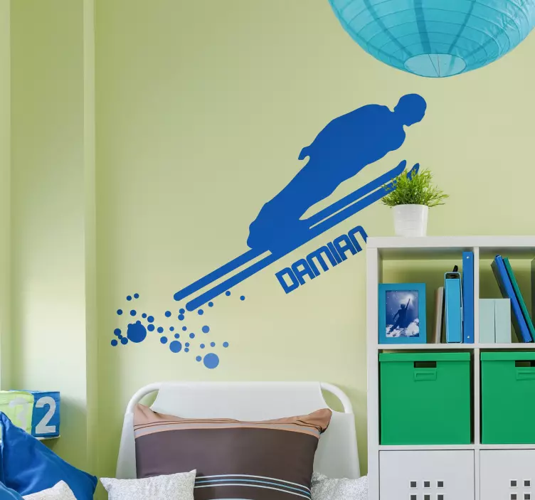 Akční figurka na lyžování samolepka extrémního sportu - TenStickers