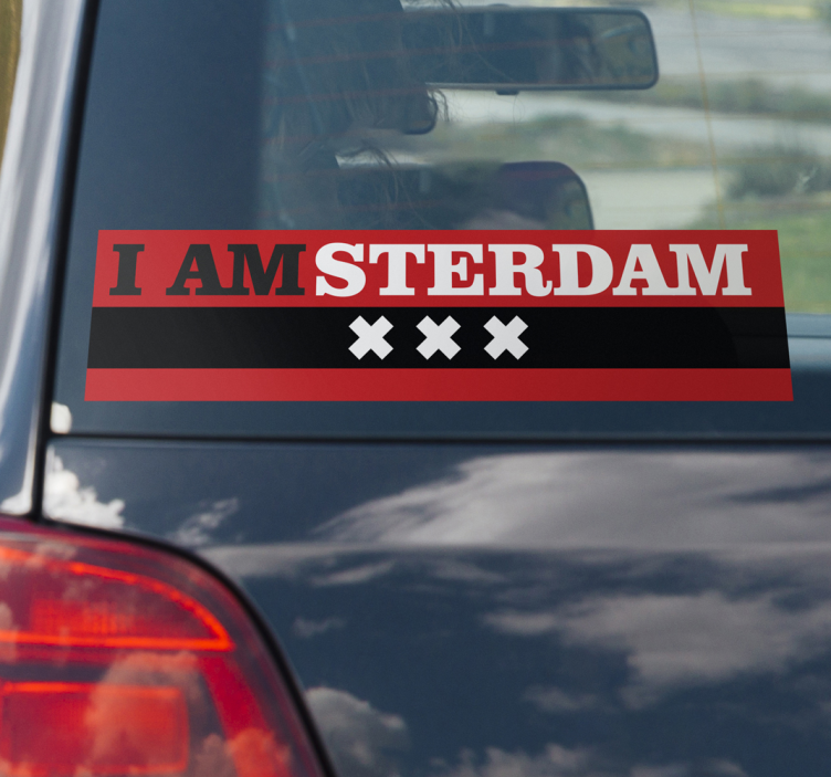 i amsterdam samolepka na auto - TenStickers