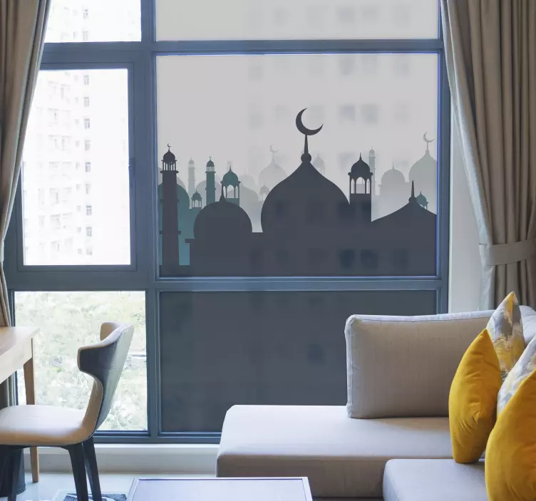 Nálepka okna arabský ornament - TenStickers