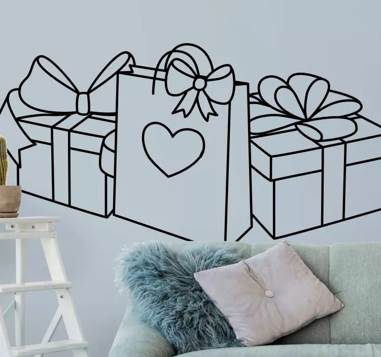 Aranžmá dárkových tašek samolepka události - TenStickers