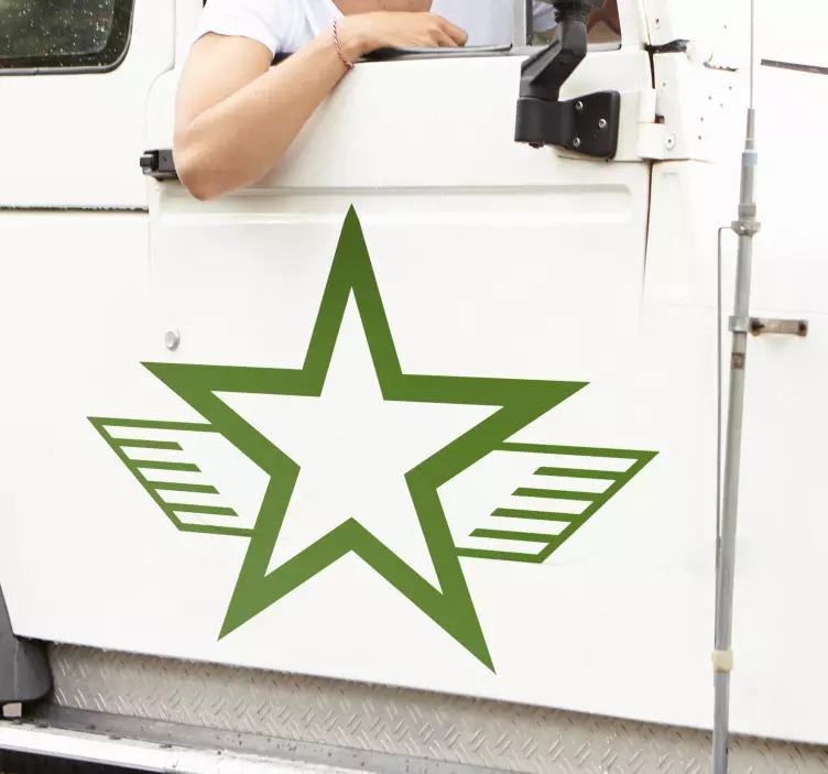 Armádní hvězda Auto nálepka - TenStickers