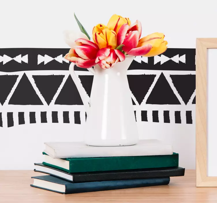 Aztéky hranice vzor obývací pokoj stěna dekor - TenStickers