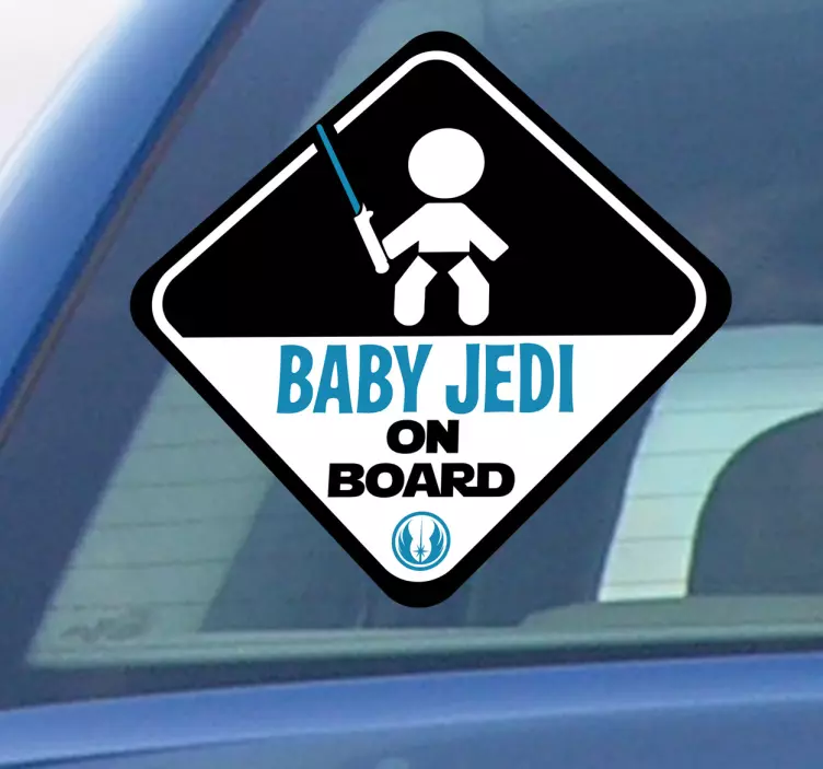 Baby jedi na palubě samolepka na auto - TenStickers