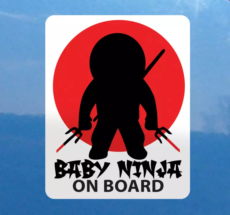 Baby ninja na palubě nálepka auta - TenStickers