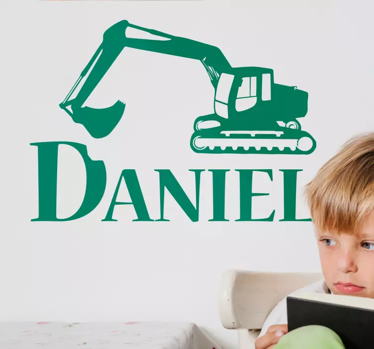 Samolepka na zeď textové rypadlo - TenStickers