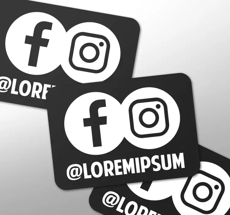 Balíček vlastní nálepky na facebook a instagram - TenStickers