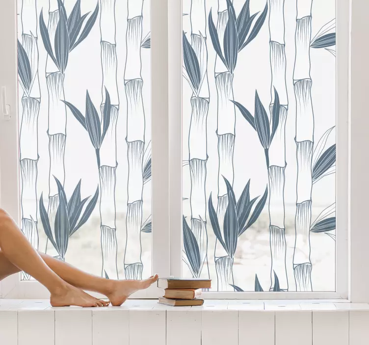 Bambusové rostliny vzor nálepka - TenStickers