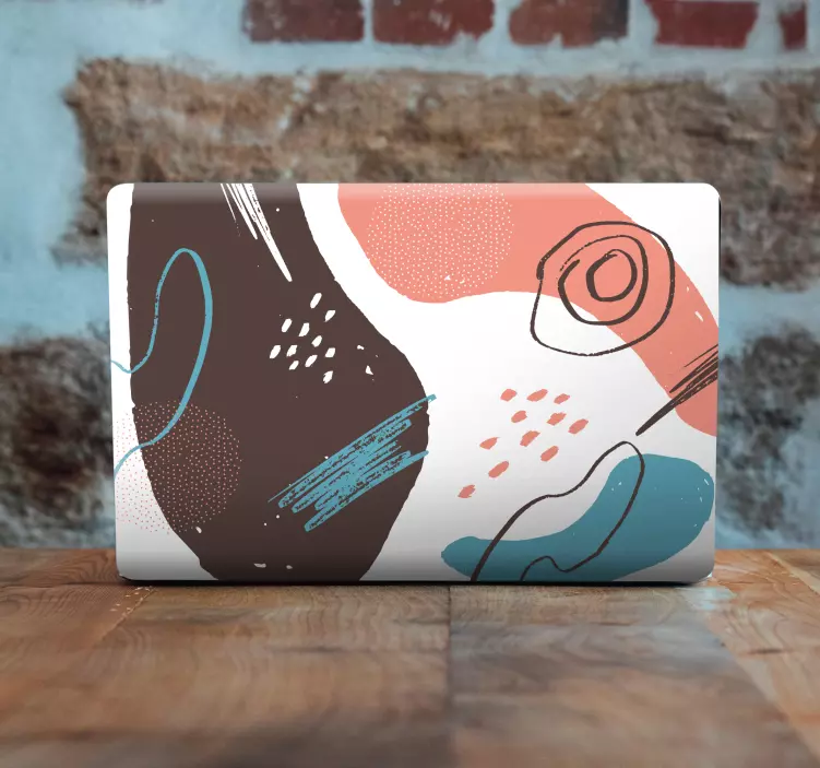 Barevné abstraktní tvary Samolepka na notebook - TenStickers