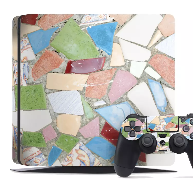Barevné kameny ps4 vinyl kůže - TenStickers