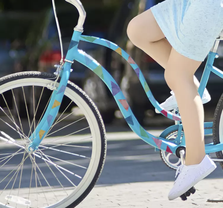 Celobarevná vinylová samolepka na kolo - TenStickers