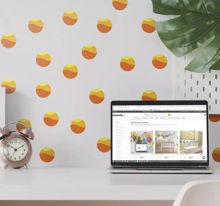 Barevné kruhové vzory geometrické samolepka - TenStickers