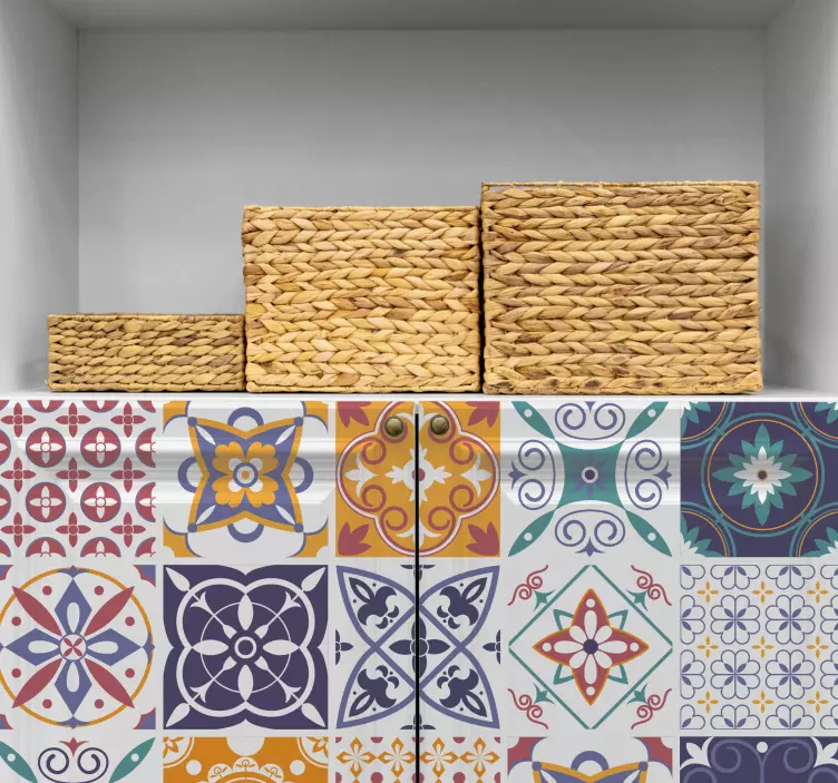 Barevný vzor mozaiky na nábytek - TenStickers