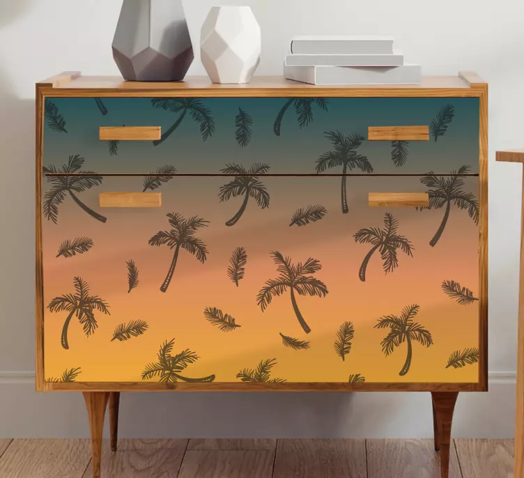 Nebe na moři s obtiskem stromového nábytku - TenStickers