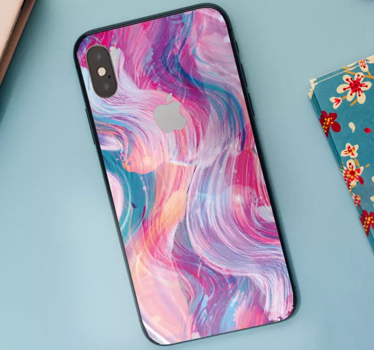Barevná olejová barva tahy iphone nálepka - TenStickers