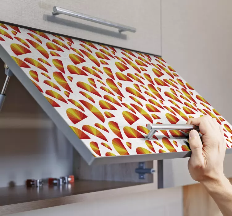 Barevný vzor srdce nálepka s láskou - TenStickers