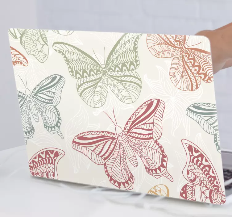 Barvy okrasné motýly laptop obtisky - TenStickers