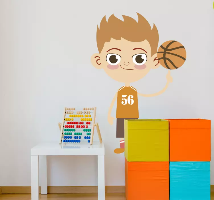 Nálepka basketbalový hráč basketbalová zeď - TenStickers