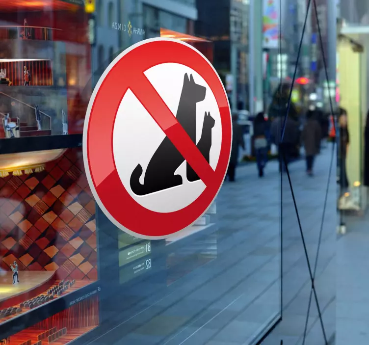 Bez zvířat varovný nálepka samolepky - TenStickers