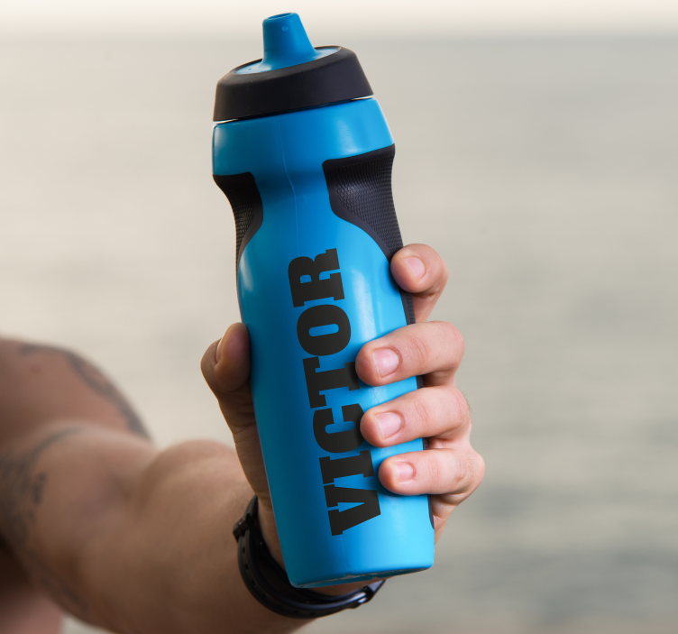 Bidon se jménem přizpůsobitelná nálepka - TenStickers