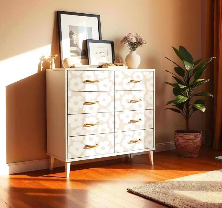 Bílý mák samolepka s květinou - TenStickers